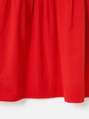 Oliver Bonas Red Daisy Embroidered Collar Mini Dress - Image 5 of 7