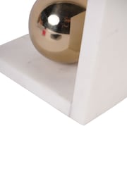 Libra Interiors White Genoa Marble Bookends - Image 6 of 7