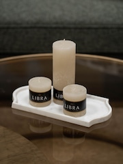 Libra Interiors White Genoa Marble Tray - Image 1 of 6