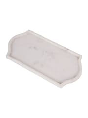 Libra Interiors White Genoa Marble Tray - Image 3 of 6