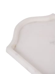 Libra Interiors White Genoa Marble Tray - Image 6 of 6