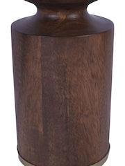 Libra Interiors Brown Amalfi Wooden Pillar Holder 23cm - Image 5 of 6