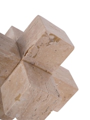 Libra Interiors Taupe Catania Travertine Cross Sculpture - Image 5 of 6