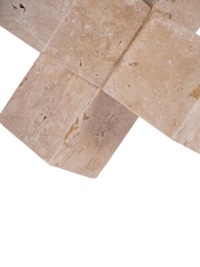 Libra Interiors Taupe Catania Travertine Cross Sculpture - Image 6 of 6