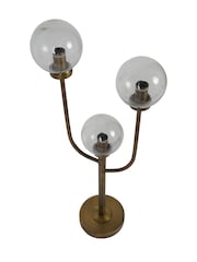 Libra Interiors Brass Wellesley Three Globe Table Lamp - Image 3 of 6