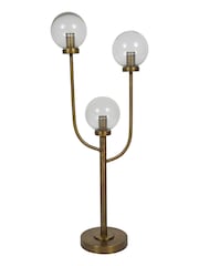Libra Interiors Brass Wellesley Three Globe Table Lamp - Image 4 of 6