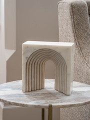 Libra Interiors White Genoa Marble Decorative Sculpture - Image 2 of 6
