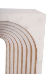 Libra Interiors White Genoa Marble Decorative Sculpture - Image 6 of 6