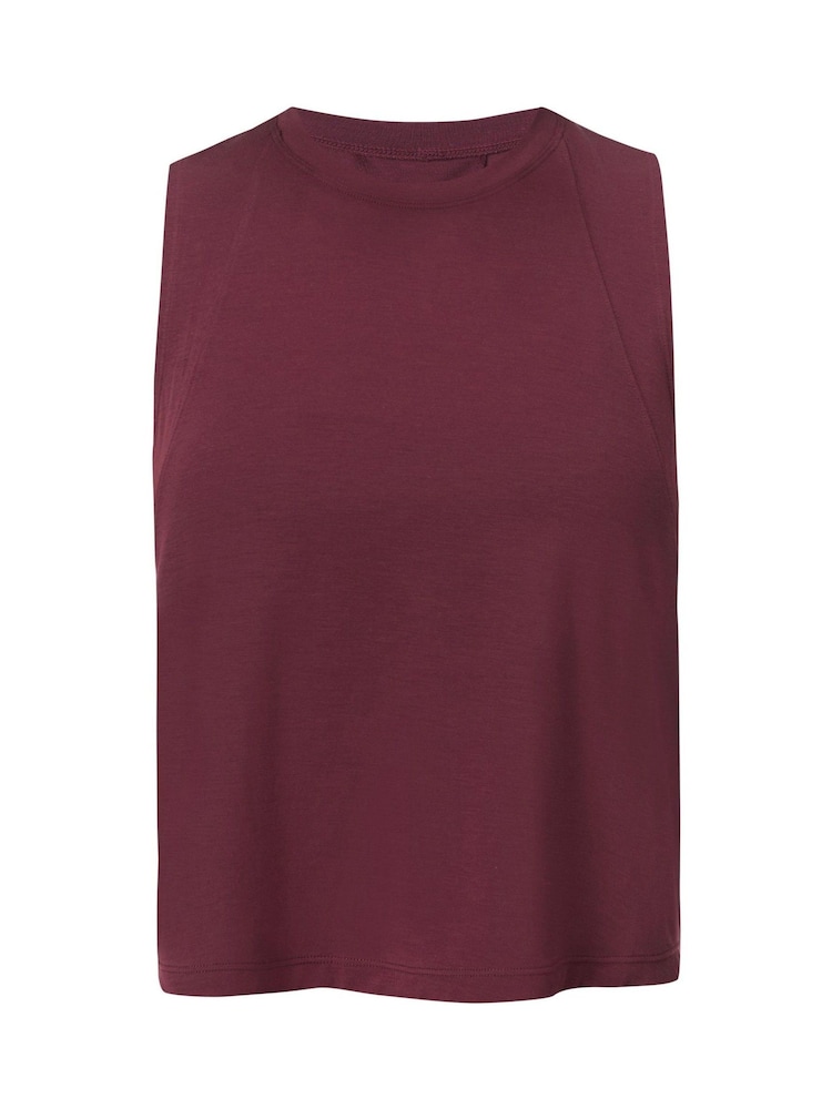 Sweaty Betty Red Soft Flow Studio Twist Back Tank Top - Image 7 of 7