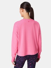 Sweaty Betty Pink After Class Crop Sweatshirt - Image 4 of 7