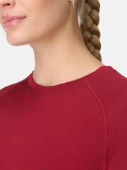 Sweaty Betty Red Athlete Seamless Workout Long Sleeve Top - Image 6 of 7