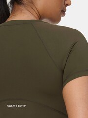 Sweaty Betty Green All Day Cropped T-Shirt - Image 3 of 7