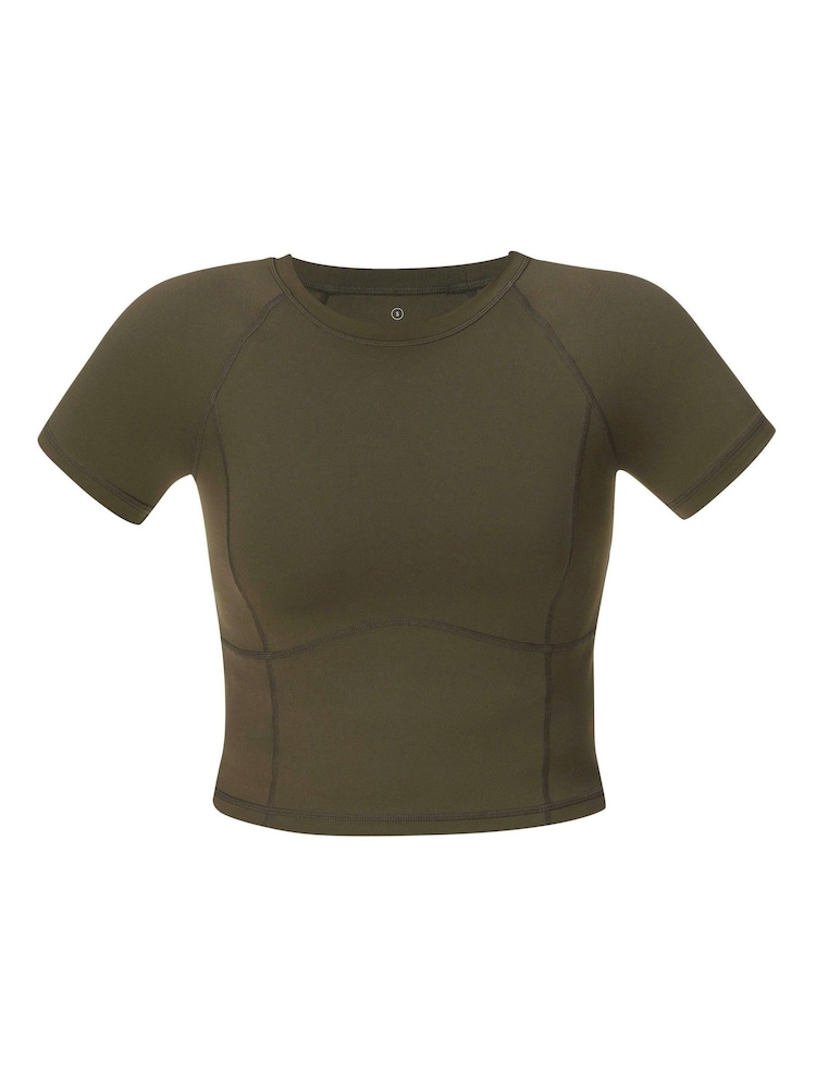 Sweaty Betty Green All Day Cropped T-Shirt - Image 7 of 7