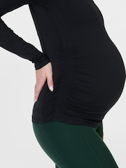 Sweaty Betty Black All Day Maternity Long Sleeve Top - Image 6 of 7