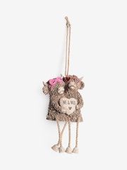 Neutral Hamish The Highland Cow Hanging Decoration - Image 3 of 3