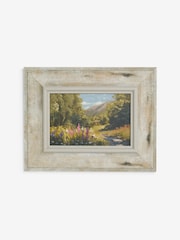 Green Hand Paint Detail Country Scape Framed Wall Art - Image 1 of 2
