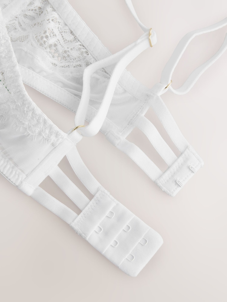 White Non Pad Balcony A-E Lace Bra - Image 8 of 8 White Non Pad Balcony A-E Lace Bra - Image 8 of 8