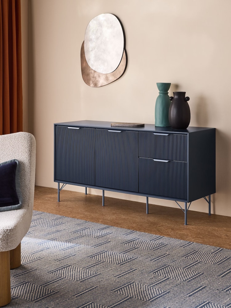 MADE.COM Navy Blue Elian Large Sideboard - Image 1 of 6