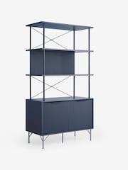 MADE.COM Navy Blue Elian Shelving Unit - Image 4 of 6