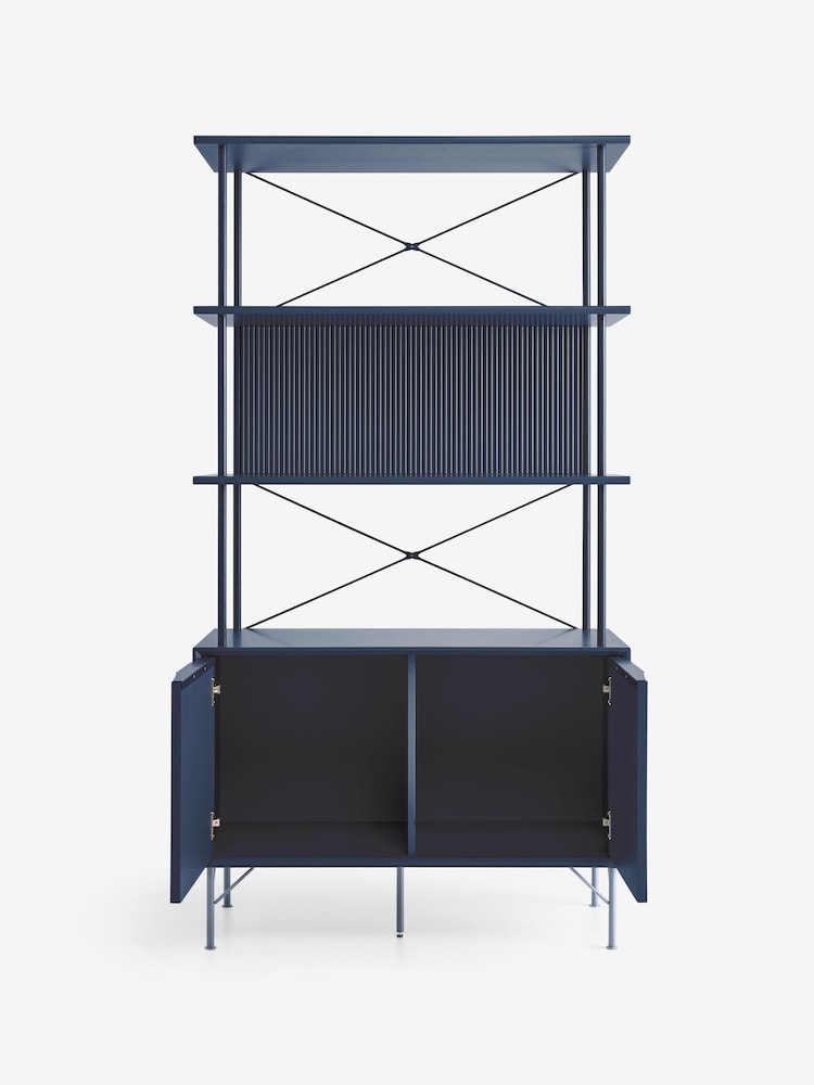 MADE.COM Navy Blue Elian Shelving Unit - Image 6 of 6