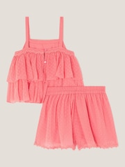 Monsoon Orange Biannca Polka Dot Chiffon Top & Skort Set - Image 2 of 3