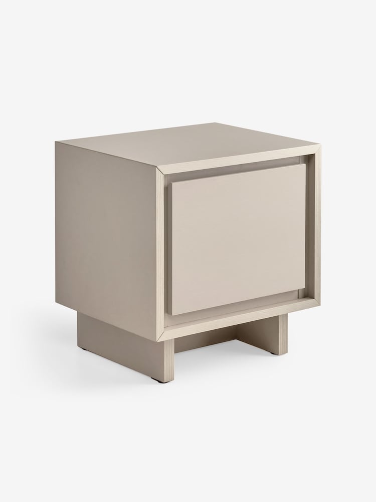 MADE.COM Natural Greige Wood Effect Kaci Bedside Table - Image 4 of 4