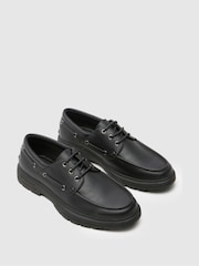 Schuh Parks Lace Up Boat Black Shoes - Image 3 of 4