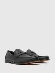 Schuh Ryan Leather Moccasin Black Shoes - Imagen 5 de 7