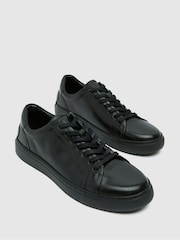 Schuh Whit Leather Lace-Up Black Shoes - Image 3 of 4