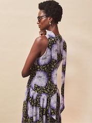Vestido de chiffon com detalhe de cachecol lilás Iris da Ro&Zo - Imagem 5 de 5