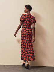 Ro&Zo Red Petite Stripe V-Neck Dress - Image 3 of 3