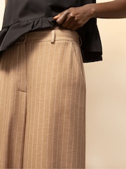 Ro&Zo Brown Caramel Pinstripe Trousers - Image 2 of 5