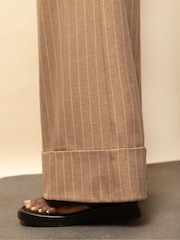 Ro&Zo Brown Caramel Pinstripe Trousers - Image 5 of 5