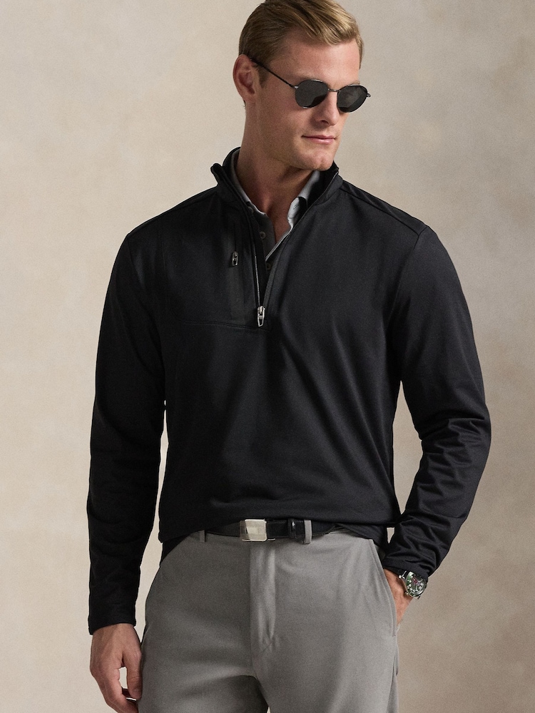 Ralph Lauren zils ceturtdaļas rāvējslēdzēja sporta krekls - Attēls 2 no 5