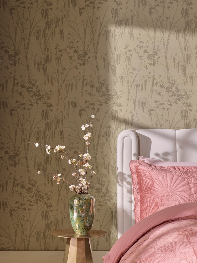 Gold Time Travel Trees A4 Wallpaper Sample - Image 2 of 5