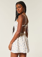Hollister Sweatheart Neck Strappy Short White Dress - Image 3 of 4