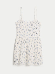 Hollister Sweatheart Neck Strappy Short White Dress - Image 4 of 4