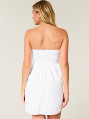 Hollister Strapless Mini White Dress - Image 2 of 3
