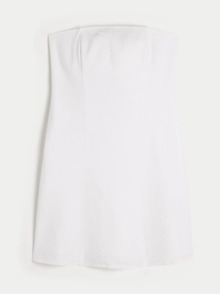 Hollister Strapless Mini White Dress - Image 3 of 3