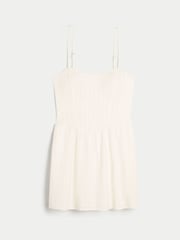 Hollister Sweatheart Neck Strappy Short White Dress - Image 3 of 3