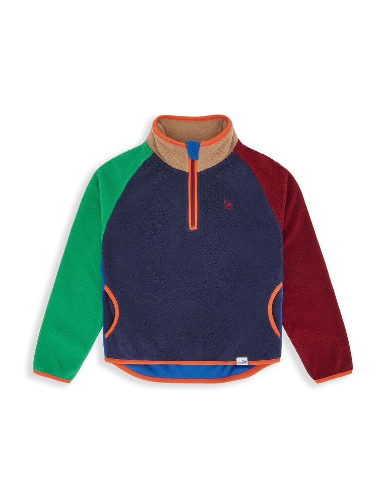 Muddy Puddles Blue Half Zip Polar Jacket - Image 2 of 3 Muddy Puddles Blue Half Zip Polar Jacket - Image 2 of 3