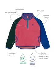 Muddy Puddles Pink Half Zip Polar Jacket - Image 4 of 4