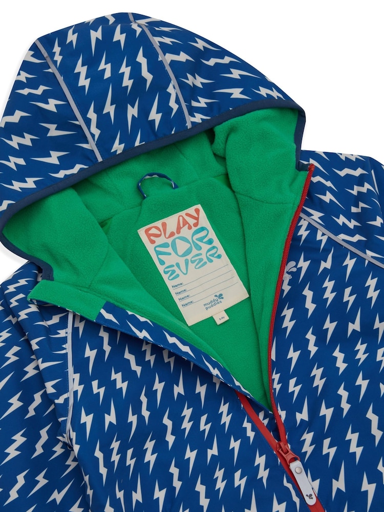Muddy Puddles Blue Waterproof EcoSplash Jacket - Image 7 of 7 Muddy Puddles Blue Waterproof EcoSplash Jacket - Image 7 of 7