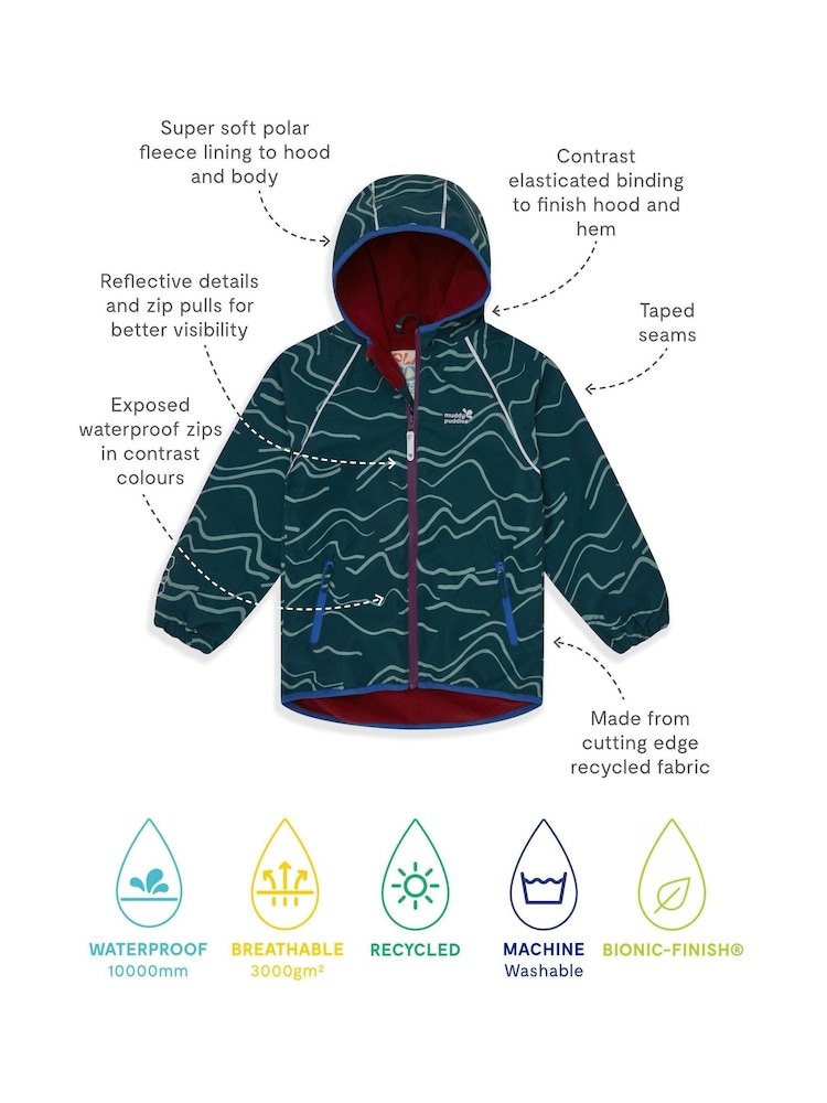 Muddy Puddles Green Waterproof EcoSplash Jacket - Image 7 of 7 Muddy Puddles Green Waterproof EcoSplash Jacket - Image 7 of 7