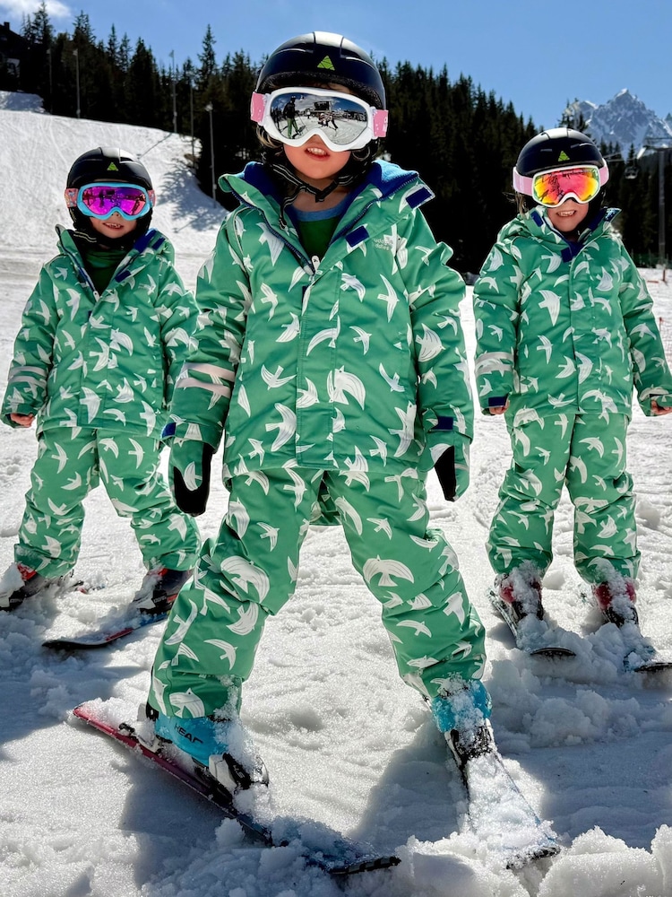 Muddy Puddles Green Waterproof Kids Ski Mittens - Image 2 of 3 Muddy Puddles Green Waterproof Kids Ski Mittens - Image 2 of 3