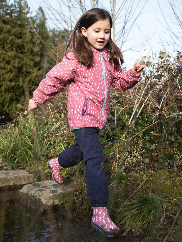 Muddy Puddles Pink Waterproof EcoSplash Jacket - Image 2 of 7 Muddy Puddles Pink Waterproof EcoSplash Jacket - Image 2 of 7