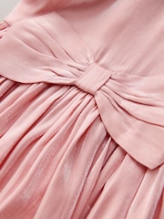 Pink Shimmer Bow Occasion Dress (3-16yrs) - Image 8 of 8