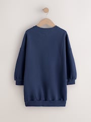 Cœur à paillettes bleu marine - Robe pull (3-16 ans) - Image 7 de 9