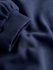 Navy Sequin Heart Jumper Dress (3-16yrs) - Image 8 of 9