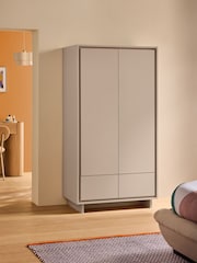 MADE.COM Natural Greige Wood Effect Kaci Double Wardrobe - Image 1 of 5